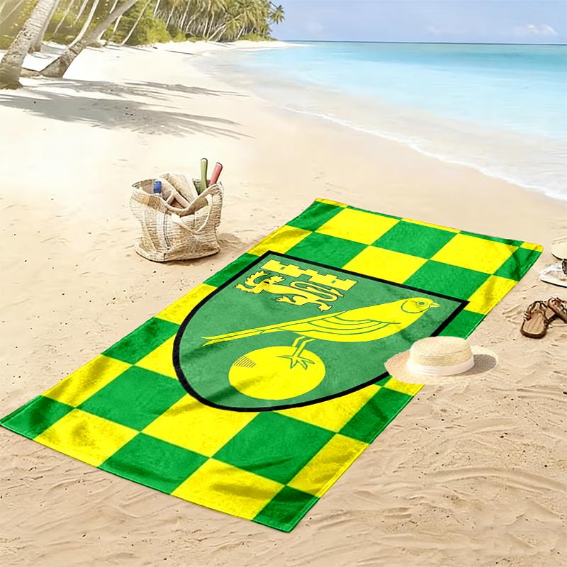 Norwich City Football Club Print Beach Towel, Large Soft Quick Dry Towel for Beach Camping Swimming