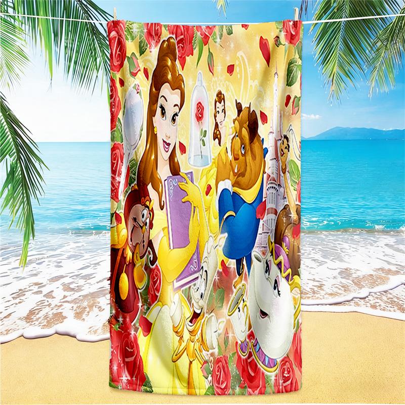 1pc Princesses Magical Garden beach towel,quick drying absorbent beach towel,outdoor sports swimming beach towel,Soft and comfortable Y71612
