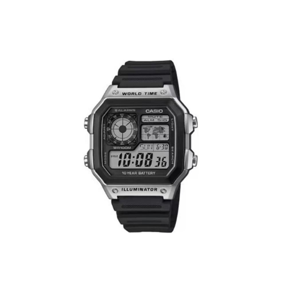 Casio Унисекс Подростковые Черные Часы AE-1200WH-1C(Watch3--)