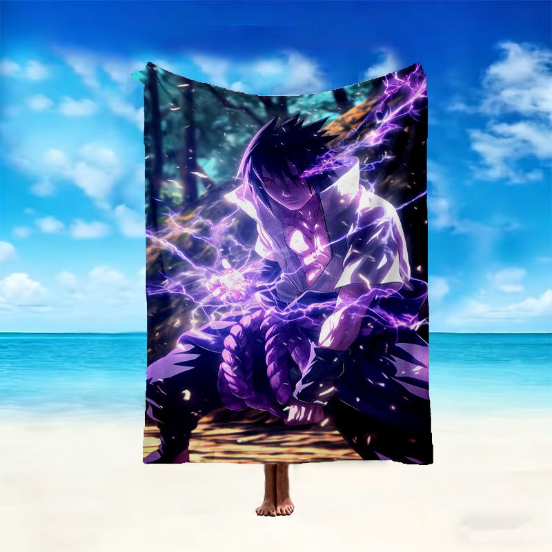 [1pc naruto Blanket] All-Season Blanket - Cozy Blanket for Sofa Couch Home Decoration, Digital Printed Nap Blanket