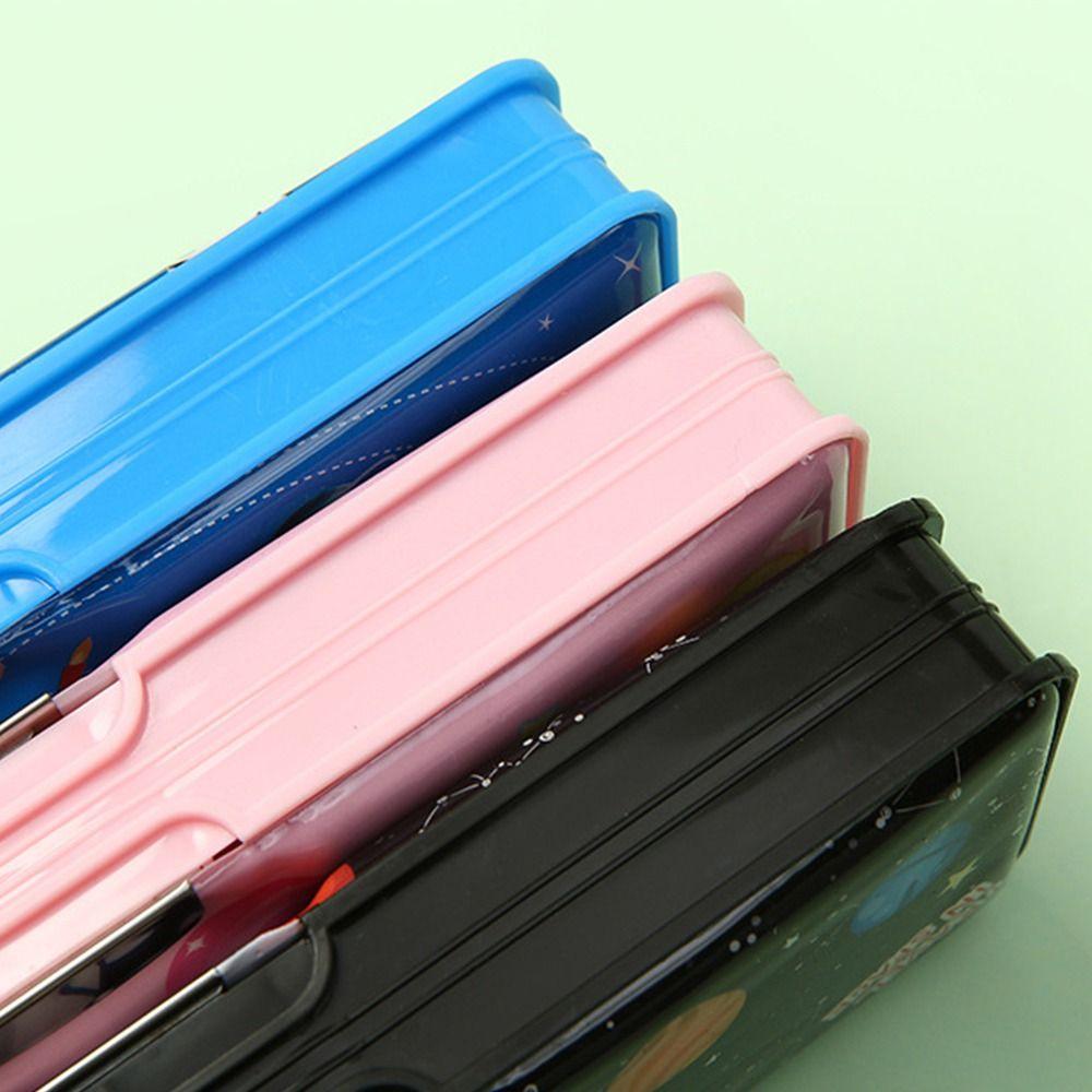 Пенал с дизайном астронавта, двухслойный ящик для хранения канцелярских принадлежностей, мультяшный пенал для мальчиков/девочек