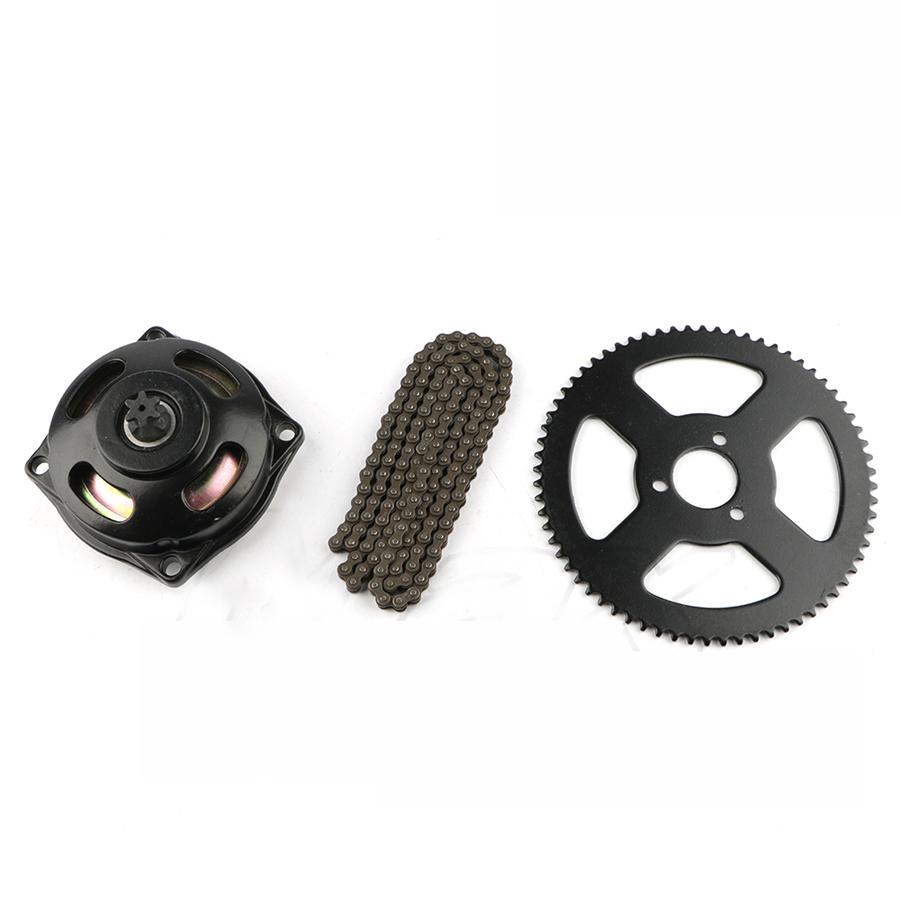 Mini Moto Drive T8F 108 Links Loops Chain W/ Gear Box Rear Sprocket 6T Fit 49cc