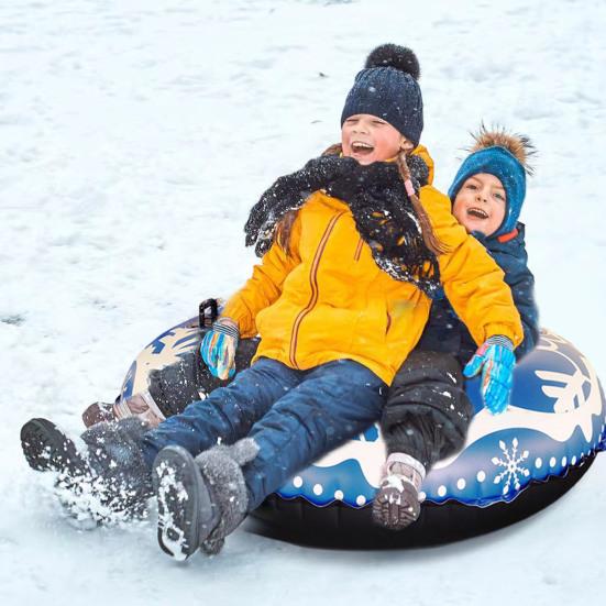 Inflatable Ski Ring Durable Waterproof Fast Inflation Easy Storage Eco-friendly Snow Sled for Kids Adults