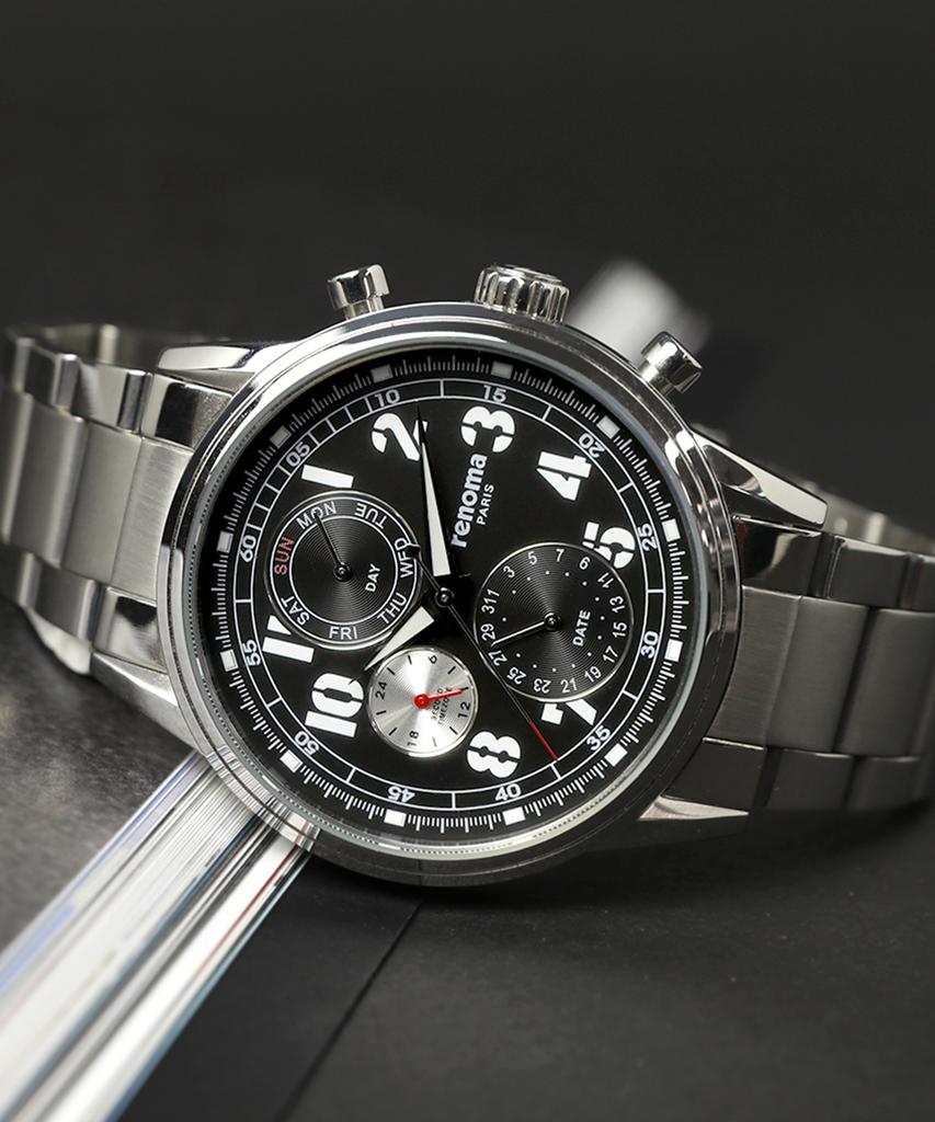 Lenomasigye Re340 Bk Мультиметаллические часы Черные