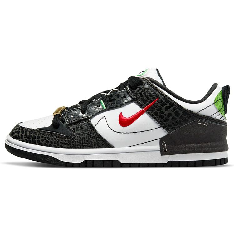Nike Dunk Low Disrupt 2 Just Do It - Black Snakeskin Women Sneakers White University-Red DV1490-161