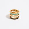 BIMBA Y LOLA [24SS] Multicolor Enamel Logo 3-Band Ring B245AIR009TQD