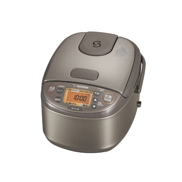 Рисоварка Zojirushi на 3 чашки IH-типа Super Cooking из нержавеющей стали коричневого цвета NP-GL05-XT