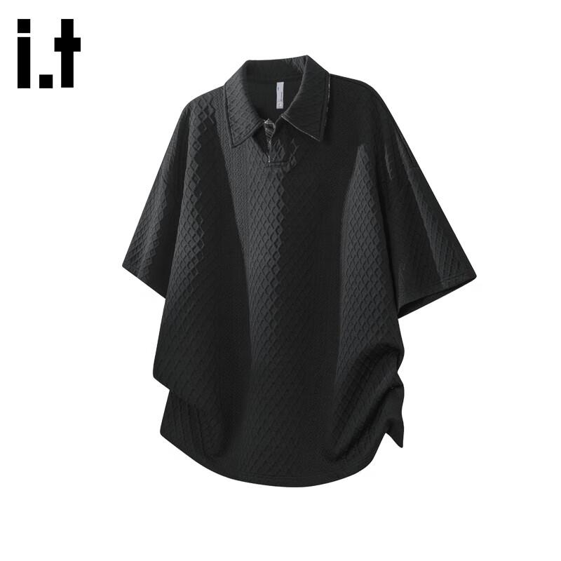 CHOCOOLATEit Men's Waffle Knit Polo Short Set