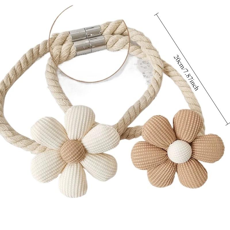 2pcs Magnetic Window Curtain Buckle Curtain Rope Bundle Door Curtain Holdback For Bedroom Living Room Home Decor