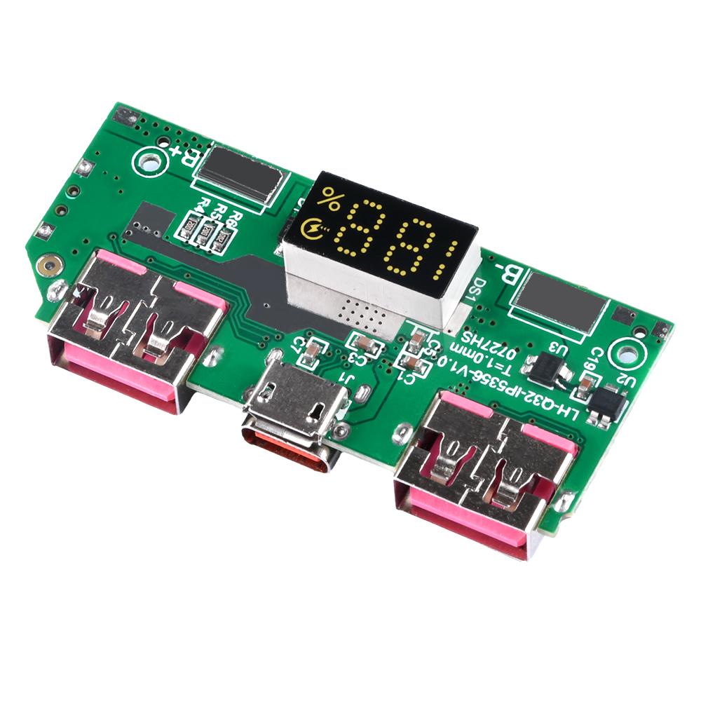 5В 3А Литиевая Батарея Цифровой Дисплей Модуль Быстрой Зарядки IP5356 TYPE-C Micro USB QC3.0 2.0 PD3.0 PD2.0/AFC/FCP