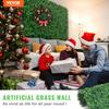 Artificial Boxwood Panel 12pcs 10" X 10" Grass Hedge Wall Mat for Fence