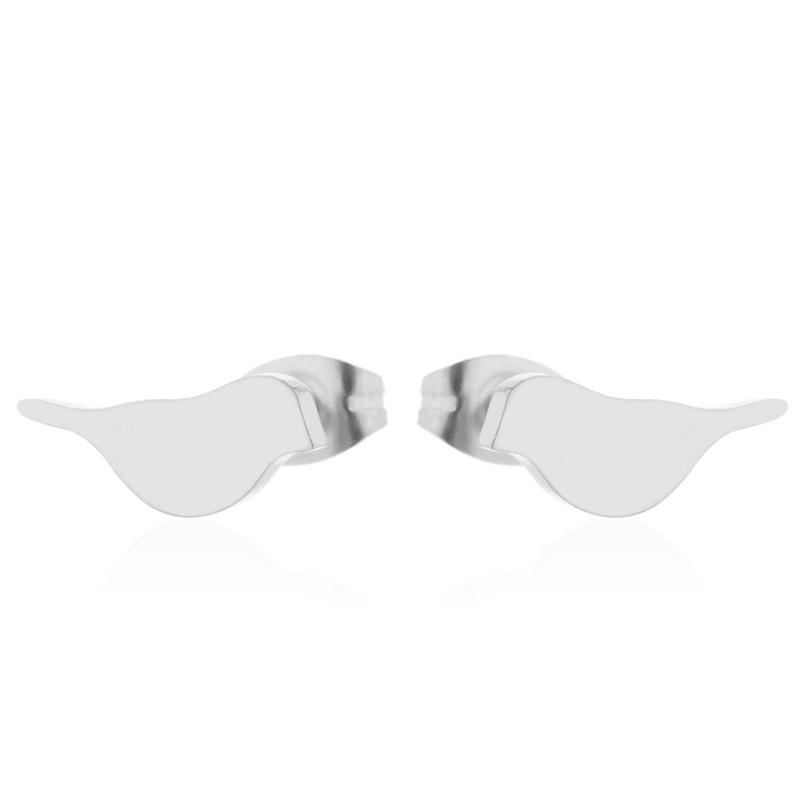 Серьги-гвоздики в стиле ретро из нержавеющей стали с милыми животными - рождественские серьги-гвоздики в виде птиц, кроликов и оленей