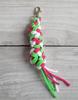 Hobby Horse Braided Rope Lead - Dark Pink/Light Green/White