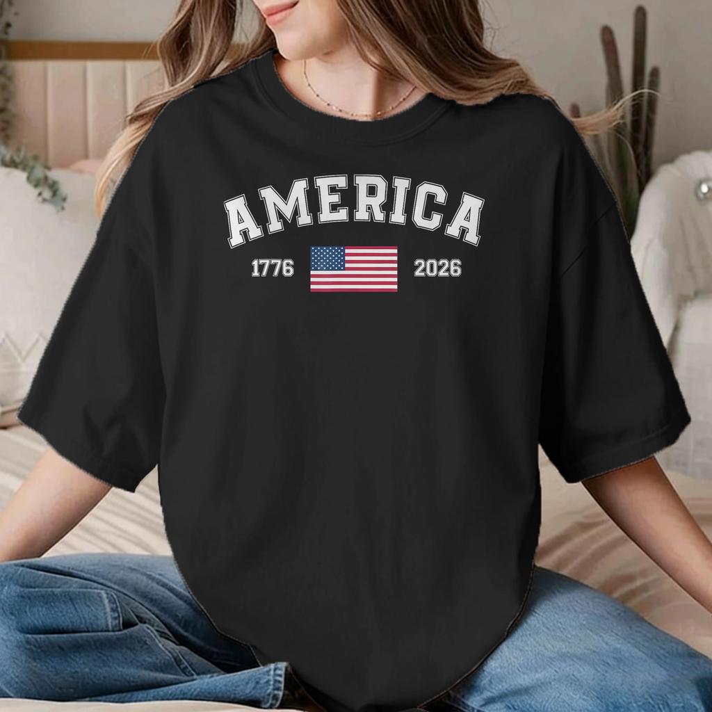 God 250 Years TShirts for Unisex Unisex 250th Anniversary USA Novelty Pure Cotton Tee Shirt Short Sleeve T Shirt Printed Clothes
