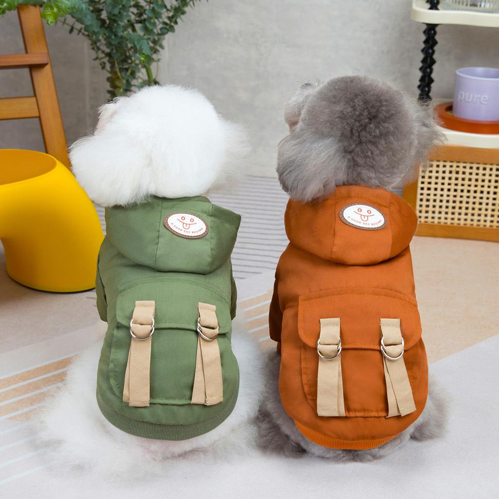 Dog Clothes Autumn and Winter Thick Fashion Traction Cotton Clothes Cat Small Dog Teddy Bigbear Pomeranian Dog Clothes