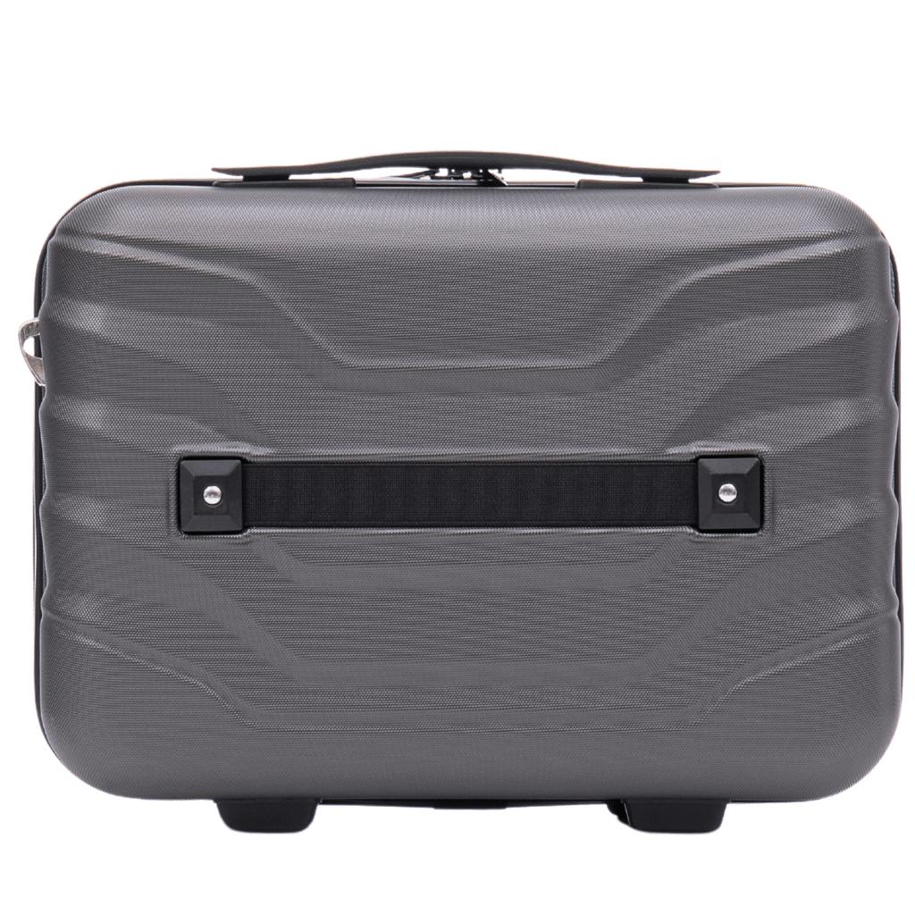 Wings Peafowl Travel Case 14" Dark Grey Cosmetic Bag