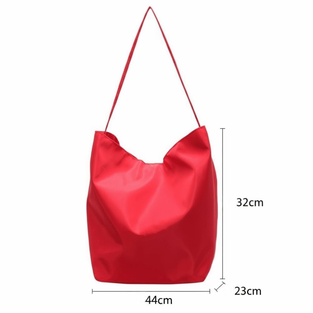 Fashion Solid Color Soft Nylon Shoulder Bag Large Capacity Product Designer Handbag Versatile Simple Tote Bag
