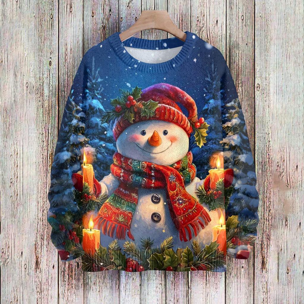 Christmas Sweatshirts For Women Knit Sweater Cute Shirt Fall Crewneck Pullover Tops