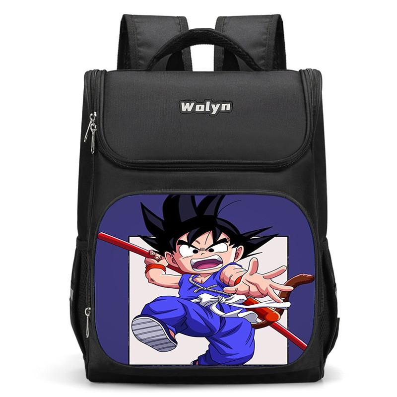 Spacious Dragon Ball Backpack For Kids Lightweight Oxford Cloth School Bag
