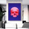 Винтажный поп-стиль Энди Уорхола Череп Картина Настенная печать Холст Плакат Искусство Розовый Череп Картина для гостиной Домашний декор Cuadros