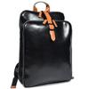 Genuine Cow Leather Designer Backpack Rucksack Double ZIP Round Zipper Business Bag C04 VAJURA Black