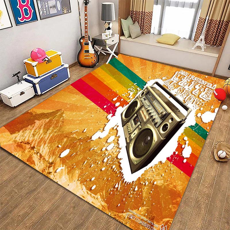 Ретро Кассетный Плеер Ковры для Дома Гостиная Детская Спальня Диван Придверный Коврик Кухонные Напольные Коврики Противоскользящий Декор Подарок