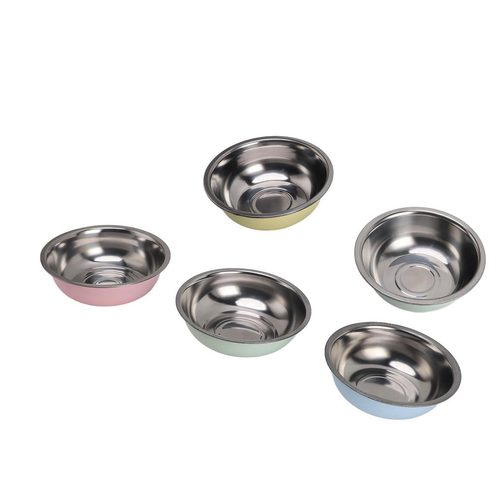 5pcs Stainless Steel Mixing Bowl Set Round Nesting Bowls Multifunctional Metal Serving Bowls Kitchen