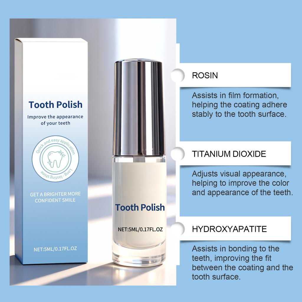 Полироль для зубов, Краска для зубов, Мягкая и безопасная формула, Простая и портативная краска для зубов