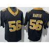 NFL New Orleans Saints Jersey Mens Short Sleeve Football Shirt Embroidered Number 7 Or 41 Black/White
