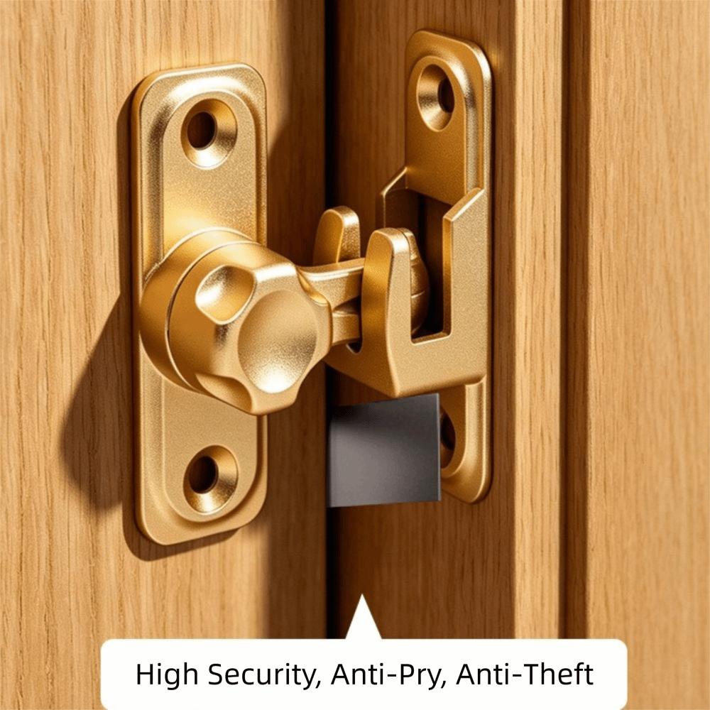 Zinc Alloy Anti-theft Door Buckles 90/180 Degree Door Latch Security Bolt Latch  Window Latch