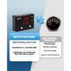 JJCOCO 12V Dual Display Oil Pressure Gauge with 2pcs 1/8 NPT Sensors 3 color led display
