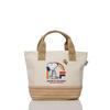 Tote Snoopy PEANUT Basket Ribbon Drawstring Picnic Walking Travel Summer Fp5028 Mini Beige [FILA] Bag, Collaboration, Canvas, Bag, Tie, Bag,