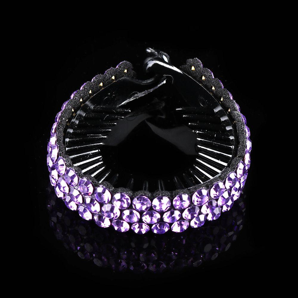 Expanding Bun Maker Bird Nest Twist Clip Rhinestone Hairpins Flowers Hair Clips Crystal Hair Claw