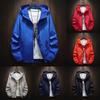 Мужская осенне-зимняя повседневная цветная толстовка с капюшоном на молнии на открытом воздухе, спортивное пальто больших размеров