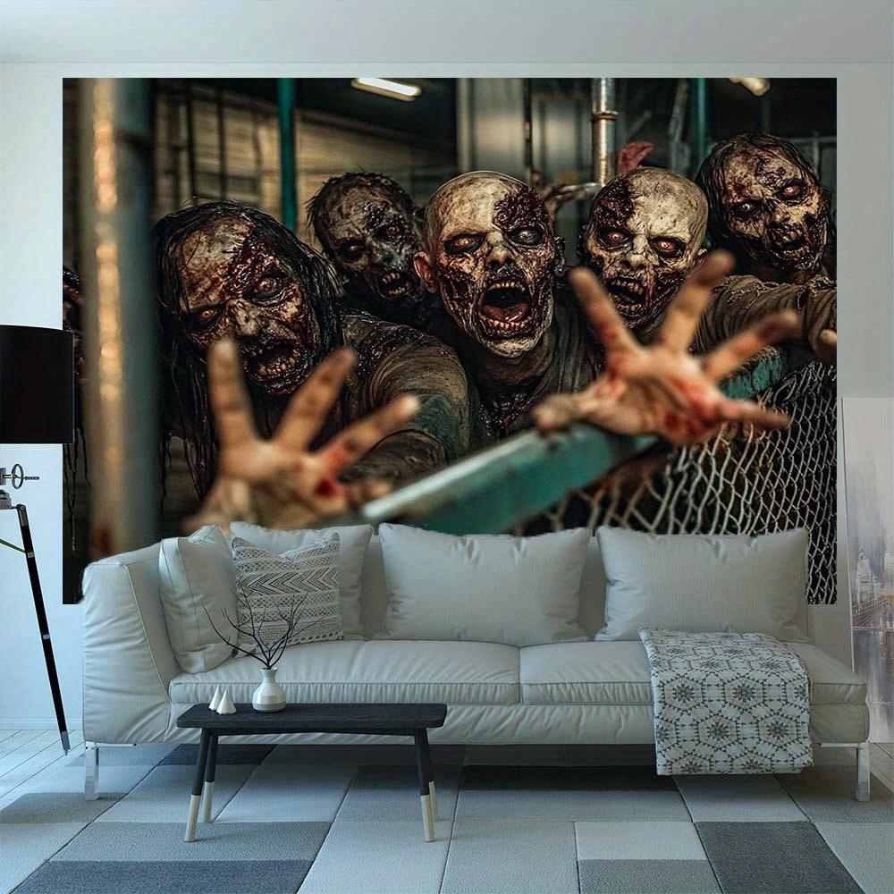 One terrifying zombie siege banner - made of durable polyester fabric