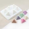 Gold Tower Candle Mold 6 Series Bubble Magic Ball Triangle Stack Candle Mold Silicone Mold Mousse Cake Mold