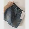 2024 High-Waist Retro Blue Denim A-Line Mini Skirt for Women