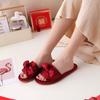 Свадебные туфли для женщин, летние, для молодоженов, праздничные, красные, пара, приданое, подружки невесты, атласные красные свадебные туфли для мужчин