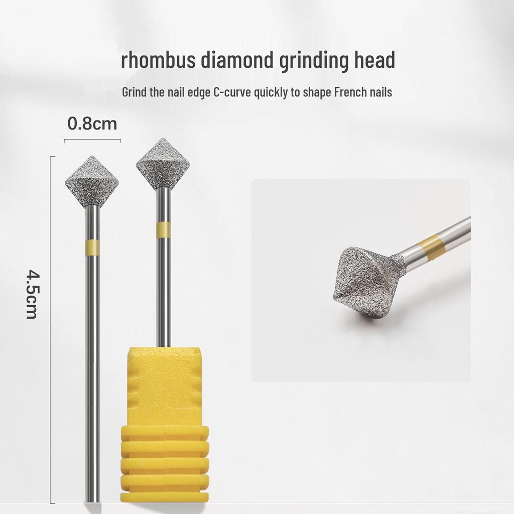 Diamond Rhombus Nail Grinding Head Shaping Tool
