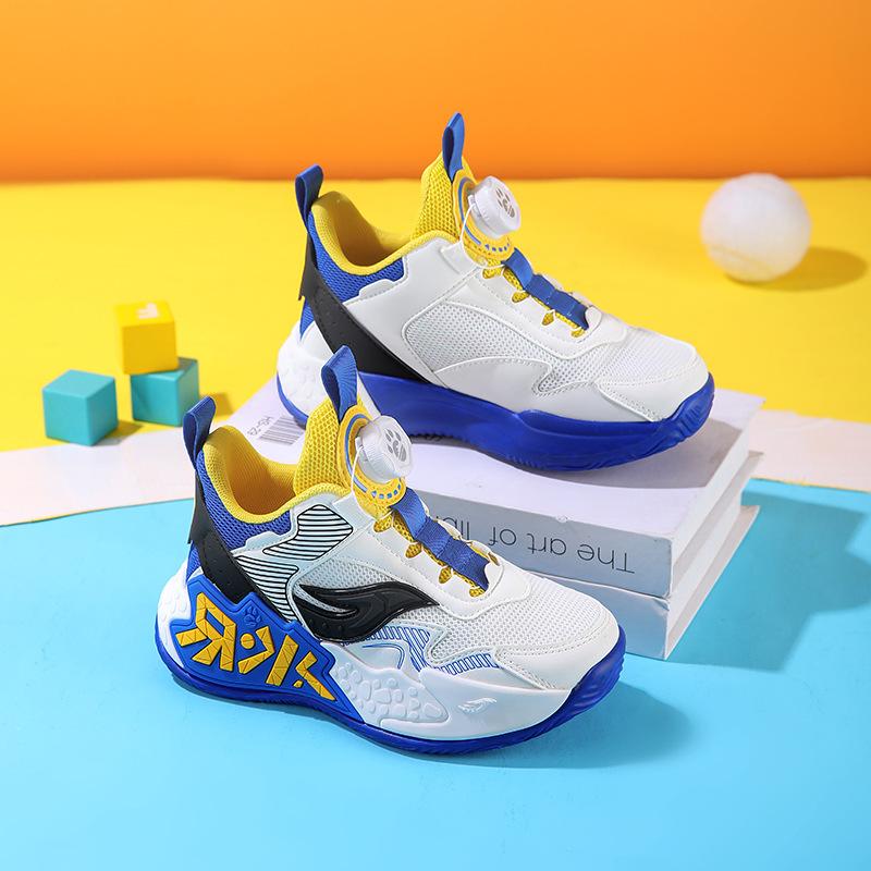 Детская обувь 2025 весна и осень детская спортивная обувь молодежная сетчатая дышащая легкая обувь на мягкой подошве баскетбольная обувь
