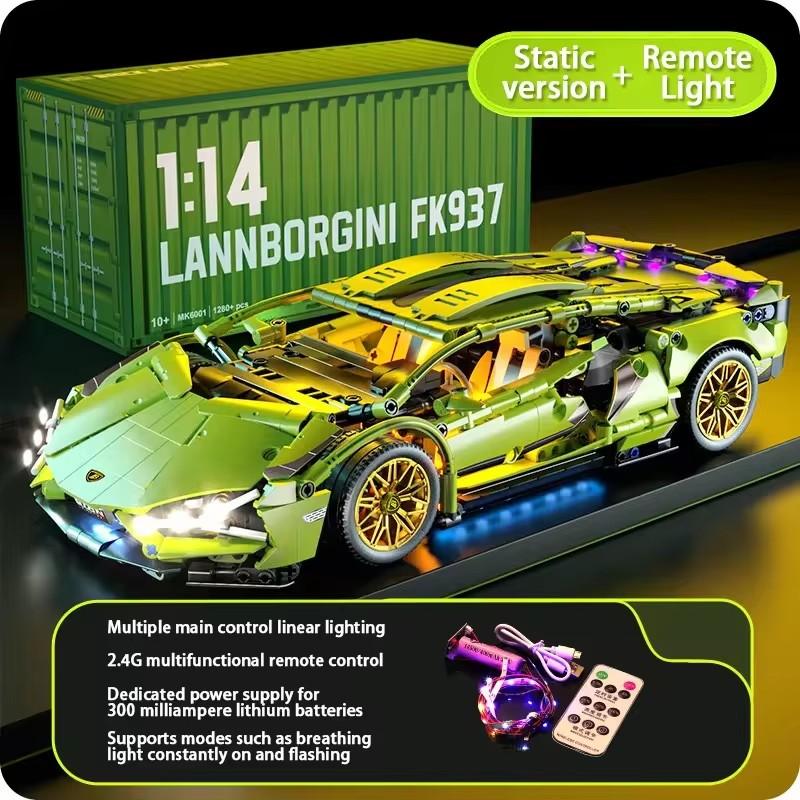 Technical Super Racing Car Building Blocks for Adults, Famous Sports Car Model Bricks, Assembly Toys, Holiday Gift, MOC