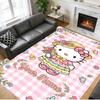 Crystal Velvet Rug Custom Name Text, Soft Non Slip Floor Mat Home DecorHello Kitty