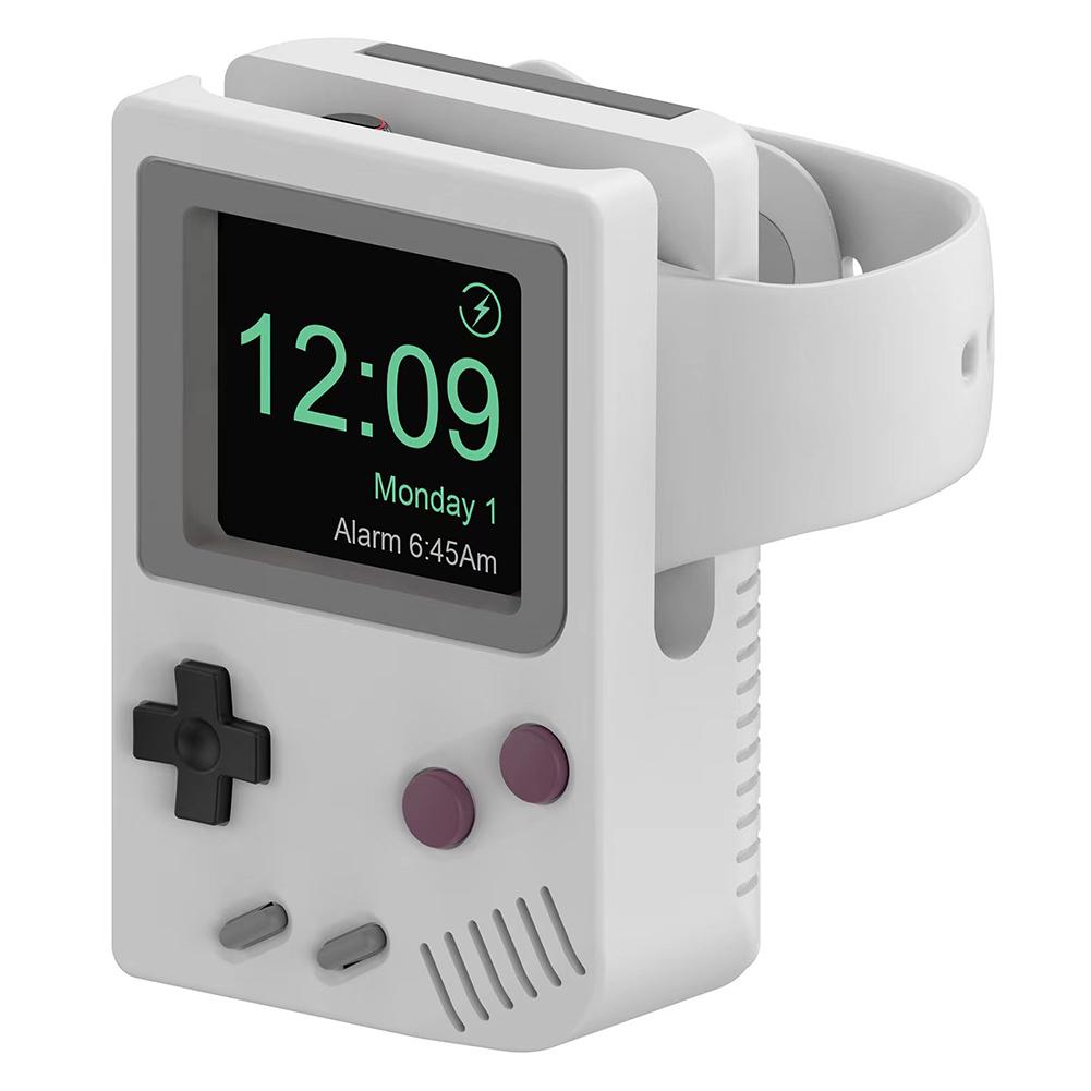 Симпатичный силиконовый держатель для зарядного устройства для Apple iWatch SE 8 7 6 5 4 3 2 1 ретро игровая консоль зарядная база настольная подставка для смарт-часов