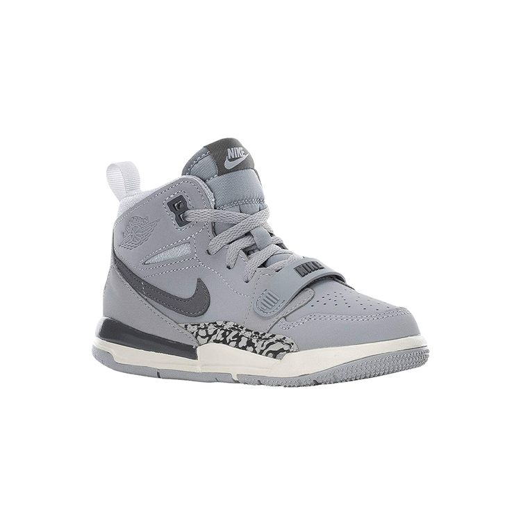 Jordan Legacy 312 Удобные Легкие Высокие Детские Баскетбольные Кроссовки Детские Кроссовки Серые AT4047-002