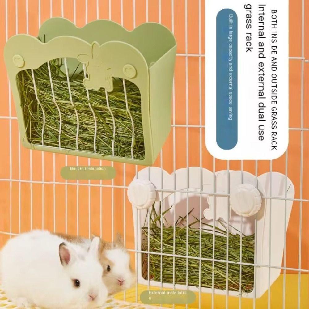Large Capacity Rabbit Hay Manger Hanging Small Animal Food Feeder Rack New Rabbit Grass Feeder