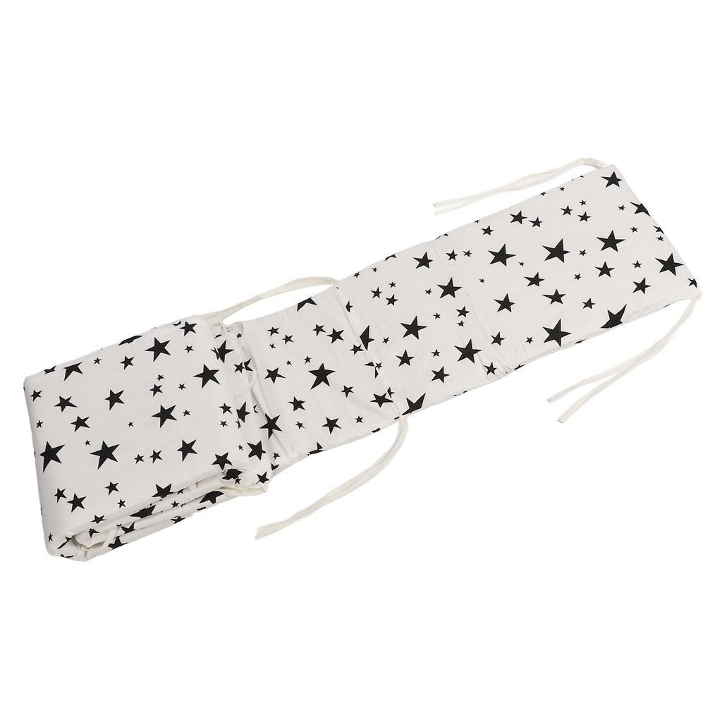 Baby Bed Bumper Removable Washable Printed One Piece Crib Bumper Infant Safety Bed Rail for All