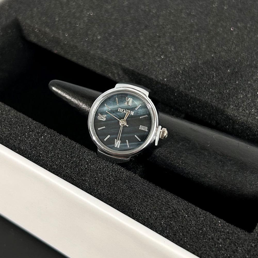 1 шт. Мини-часы Креативное кольцо Кварцевый механизм Модные аксессуары Корпус из сплава Наручные часы-кольцо Ювелирные изделия Женское кольцо Подарок