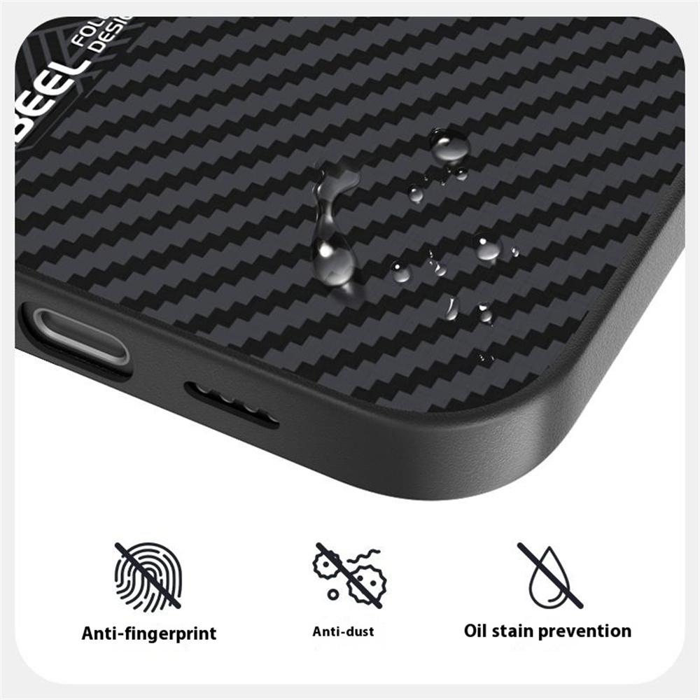ABEEL For iPhone 16 Plus Case PC + TPU + Aluminum Alloy + PU Leather Slim Phone Back Cover Compatible with MagSafe