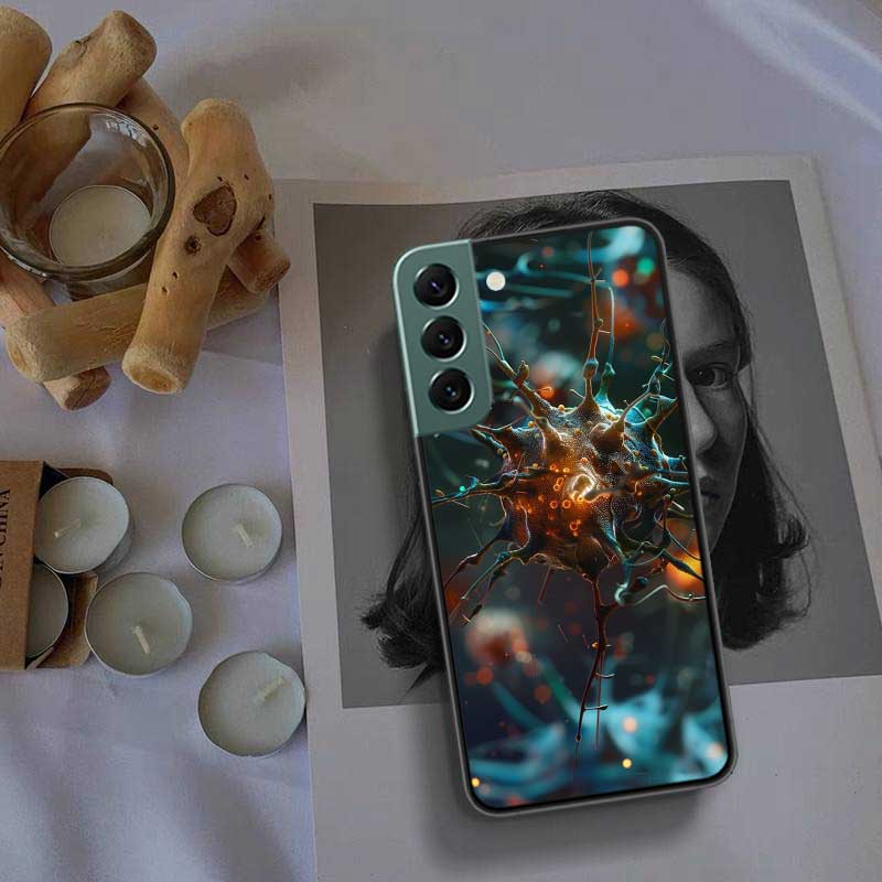 Чехол для телефона с изображением вируса крупным планом для Samsung A15 A25 A35 A55 Galaxy A12 A22 A32 A52 A72 A54 A34 A24 A14 A53 A33 A23 A13 A73