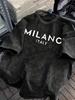 Milano Italy Printed Retro Tee Top Mans Summer Breathable Cotton T-Shirts Soft Fashion Washed Tee Unisex Casual Clothing
